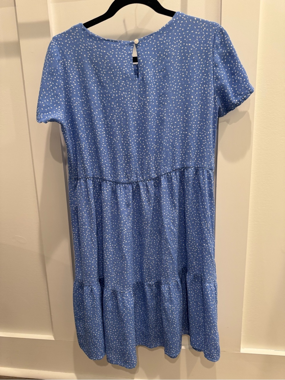 Seraphine Blue Dress with White Speckle Print Size 8 - Picture 4 of 4